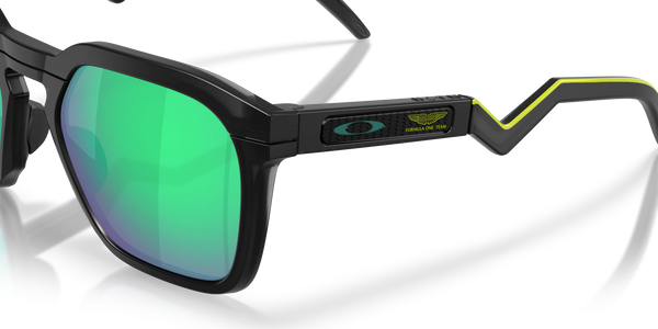 LUNETTE OAKLEY HSTN SQ ASTON MARTIN MATT BLACK INK PRIZM JADE 1947 ARAMCO FORMULA TEAM