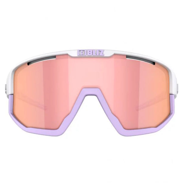 LUNETTE BLIZ FUSION MATT WHITE FRAM BROWN WITH ROSE MULTI LENS FILT CAT 3 P52205 04
