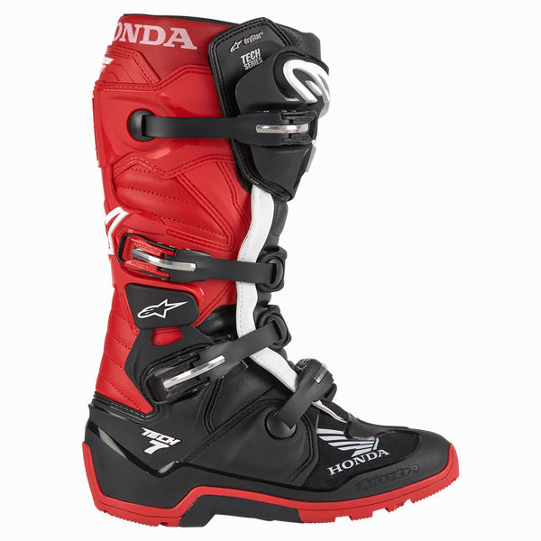 BOTTES ALPINESTARS TECH 7 HONDA ENDURO DS BLACK BRIGHT RED 2012723 1303