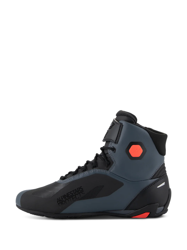 BOTTE ALPINESTARS FASTER-4 SHOES BLACK GRAY RED FLUO
