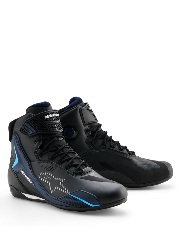 BOTTES ALPINESTARS FASTER-4 DS SHOES BK NIGHT NV CYAN ETANCHE