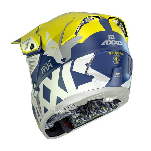 CASQUE AXXIS MX80A3 WOLF JACKAL A3 AMARILLO MATT
