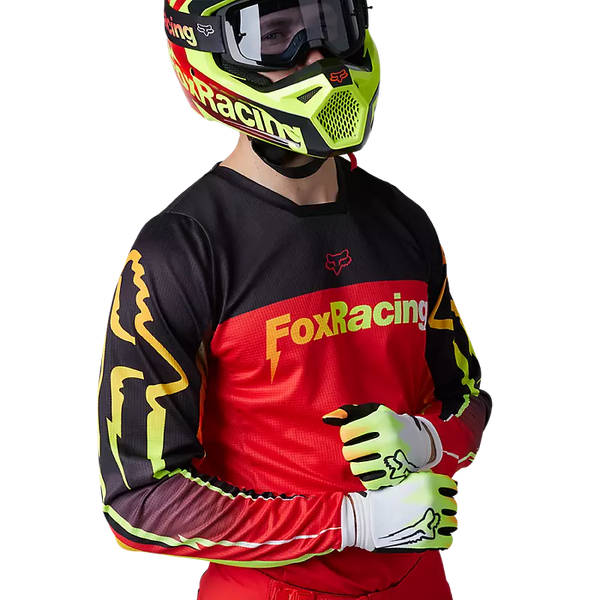 MAILLOT CROSS FOX RACING 180 STATK JERSEY FLUO RED 30450-110