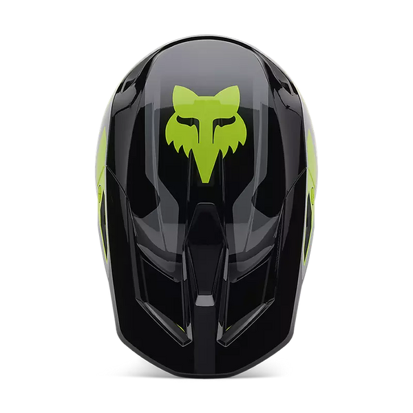 CASQUE FOX RACING V1 LEAN HELMET GREY YELLOW 32999-086