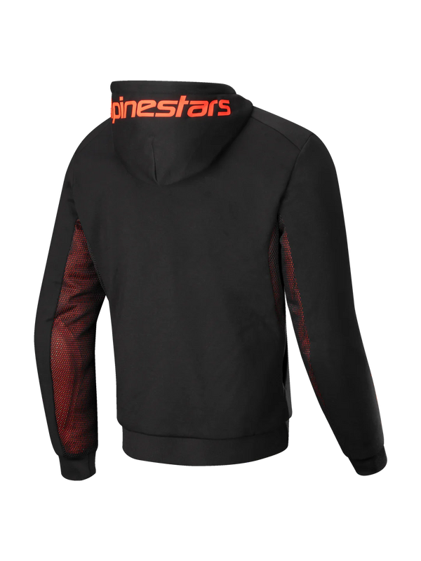 BLOUSON ALPINESTARS CHROME AIR SPORT HOODIE BLACK RED FLUO