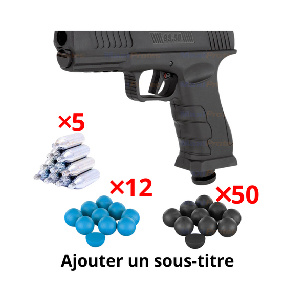 HOME DEFENSE PISTOLET GUNSMITH CALIBRE 50 Co2 + 50 MUTINION ET 5 Co2