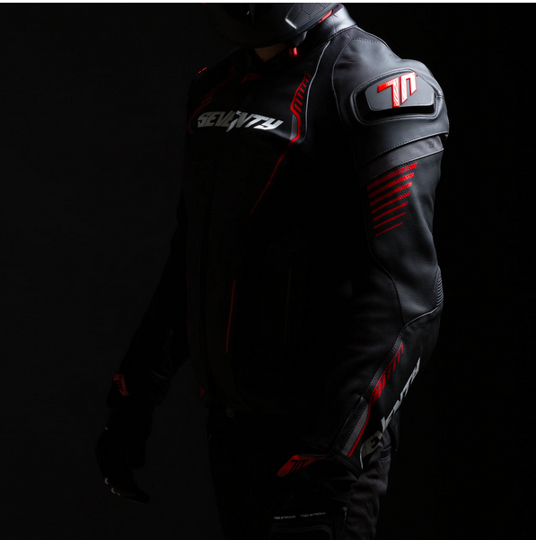 BLOUSON SEVENTY SPOLILER MEN BLACK RED JACKET SD JL24
