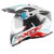 CASQUE AXOR X CROSS DUAL VISOR BLEU BLANC ROUGE