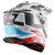 CASQUE AXOR X CROSS DUAL VISOR BLEU BLANC ROUGE