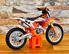 MINIATURE 1/18 MOTO RED BULL KTM 450 SX-F FACTORY EDITION 2018 51073  BURAGO