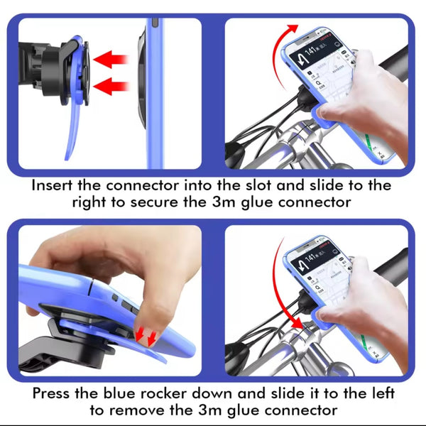 SUPPORT TELEPHONE POUR MOTO ADAPTABLE AVEC COQUE QUAD LOCK