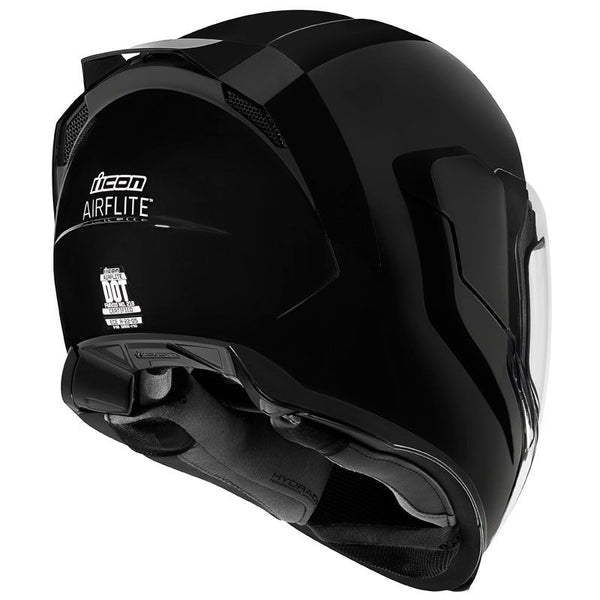 Casque Icon Airflite Helmet Gloss Noir brillant blackf22