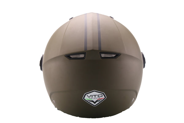 Casque Vito Jet Moda Vert Matte