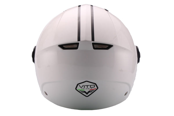Casque vito Jet Moda Shiny White 1224 PROMO DESTOCKAGE