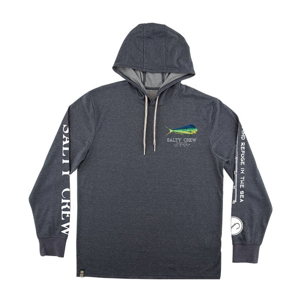 Sweat-shirt protection UV Salty Crew Angry Bull Hood Tech tee navy heather