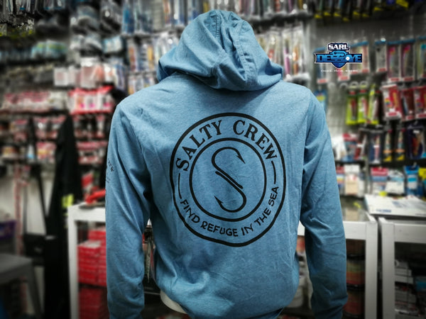 Sweat-shirt protection UV Salty Crew Palomar Tech Hood Mask blue