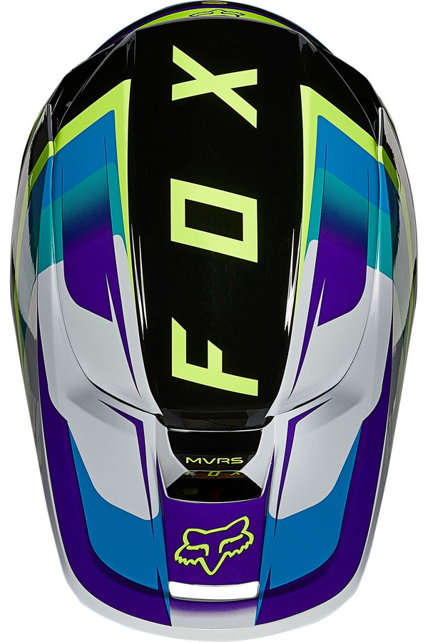 Casque Fox Racing V1 Tro Helmet Bleu Jaune Fluo