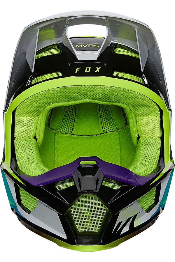 Casque Fox Racing V1 Tro Helmet Bleu Jaune Fluo