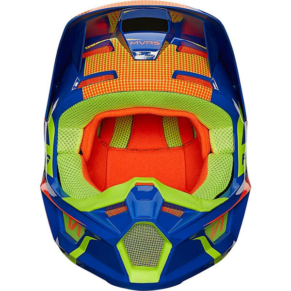 Casque Fox Racing V1 Oktiv Helmet Orange Bleu Jaune Fluo 25824-002