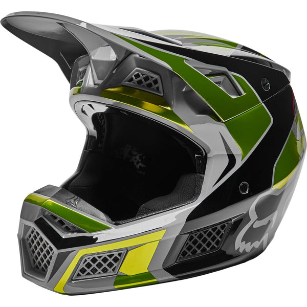 Casque Fox Racing V3 Mirer Noir Jaune Fluo