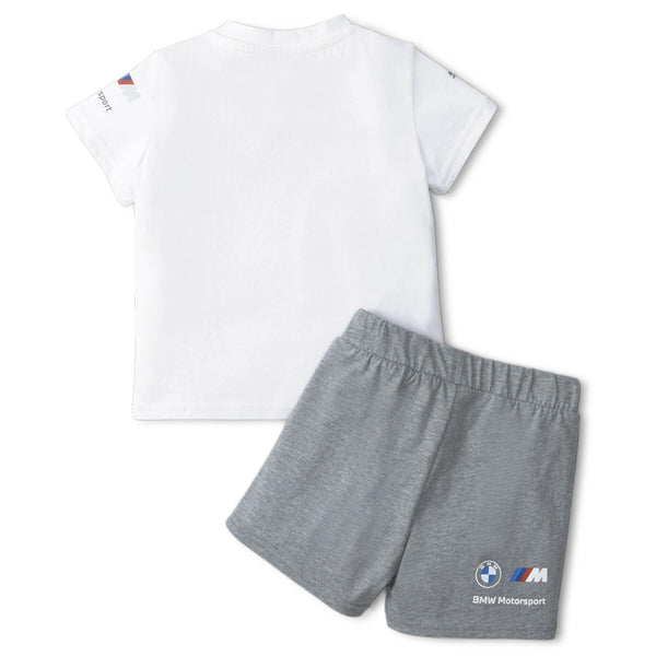Destockage Ensemble Tee-Shirt + Short Enfant Puma Bmw Baby Set Motorsport Blanc Gris 531272 02 I0