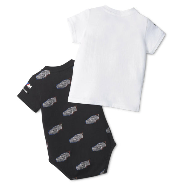 Destockage Ensemble Tee-Shirt + Body Enfant Puma Bmw Baby Set Motorsport Toddlr Noir Blanc 531273 01 I0