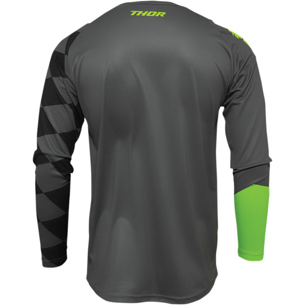 Maillot enfant Thor Jersey Sector Birdrock Gris Jaune Fluo