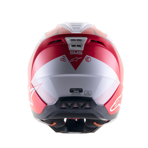 Casque Alpinestars S-M5 Rayon Helmet Ece Blanc Rouge 8304021 3012 PROMO CASQUE