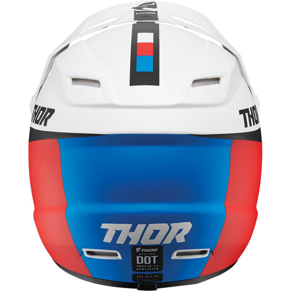 Casque Enfant Thor Youth Sector Racer White Blue Red Helmet