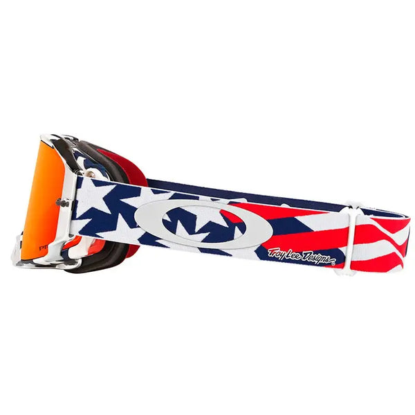 PROMO Masque Oakley Airbrake Mx Troy Lee Designs Patriot Rwb W/Prizm Mx Torch 0OO7046