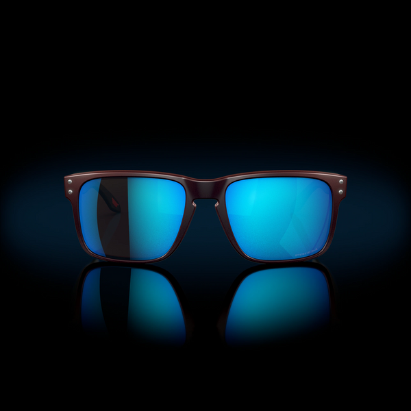 Lunette Oakley Holbrook Matte Black Red Color Shift Prizm Sapphire 0OO9102