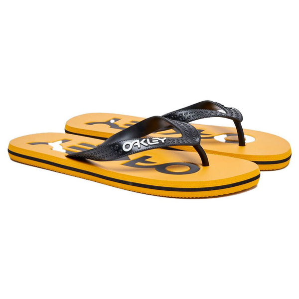 Savates Oakley College Flip Flop Noir Jaune FOF100255 5AA