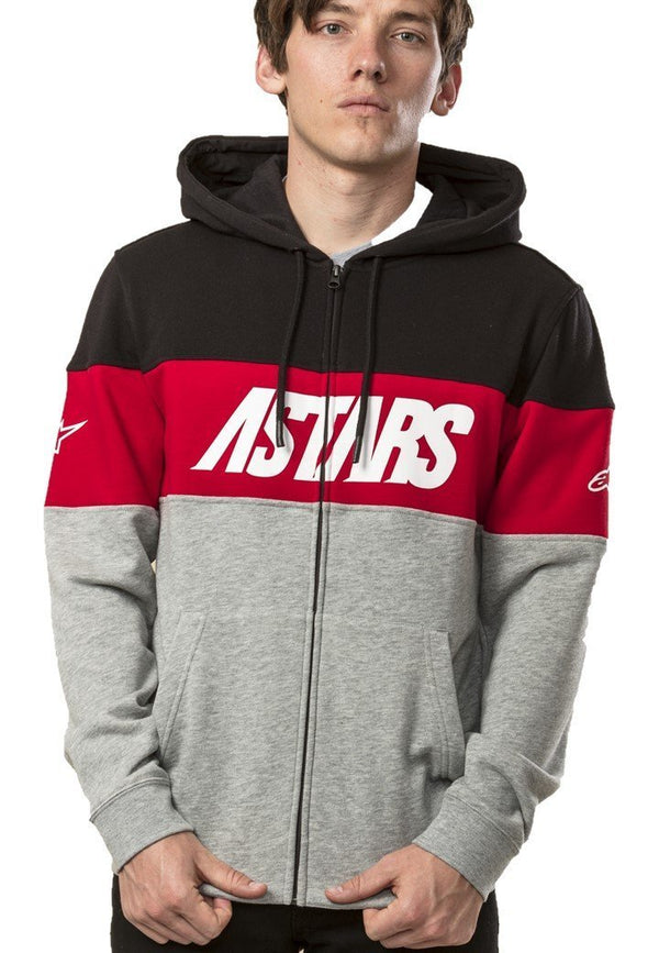 Sweat-shirt à capuche Alpinestars Grupo Zip hoodie Noir rouge gris PMO
