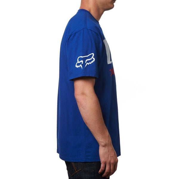 Tee-Shirt Fox Racing Honda Basic Standard Bleu Blanc Soldes