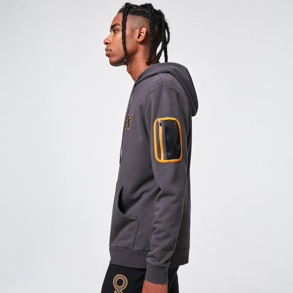 DESTOCKAGE Sweat-shirt Oakley B1B Pocket Pullover Hoodie Forged Iron Gris Orange PMO