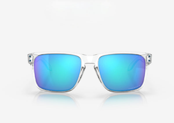 Lunette Oakley Holbrook XL polished clear Prizm Sapphire polarisé OO9417-0759