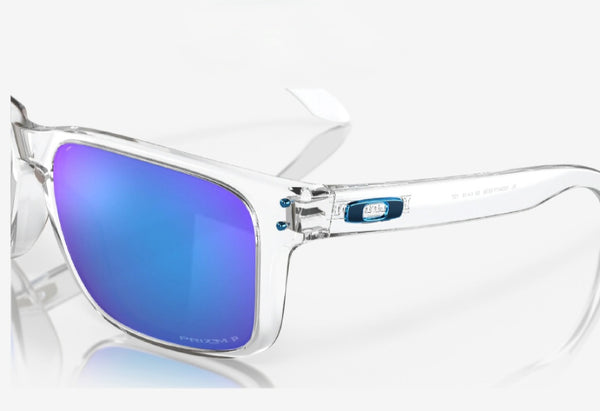 Lunette Oakley Holbrook XL polished clear Prizm Sapphire polarisé OO9417-0759