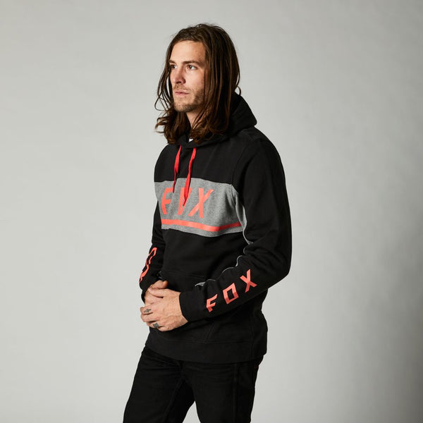 DESTOCKAGE Sweat-Shirt Fox Racing Merz Pullover Fleece Noir Orange Fluo PMO