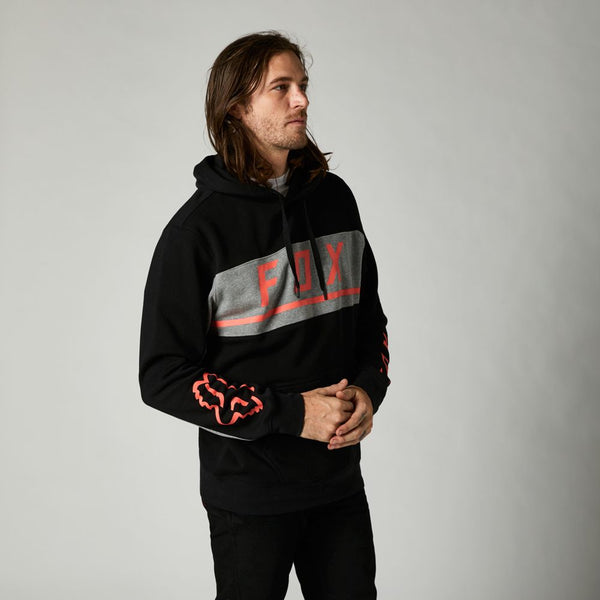 DESTOCKAGE Sweat-Shirt Fox Racing Merz Pullover Fleece Noir Orange Fluo PMO