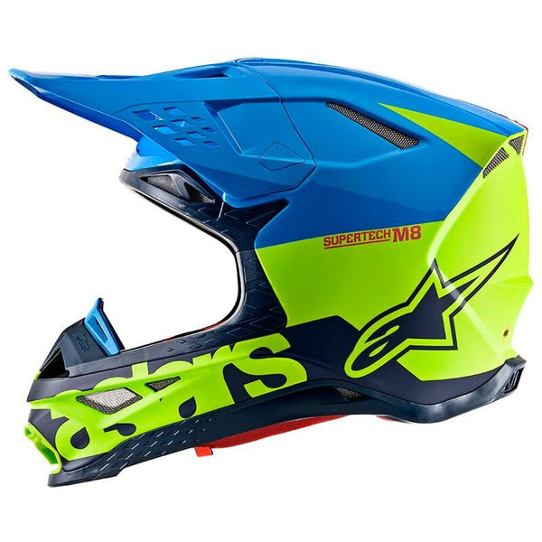 Casque Alpinestars SuperTech S-M8 Radium Noir Matte Gris Jaune Fluo