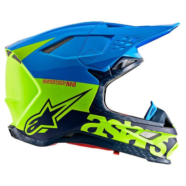 Casque Alpinestars SuperTech S-M8 Radium Noir Matte Gris Jaune Fluo
