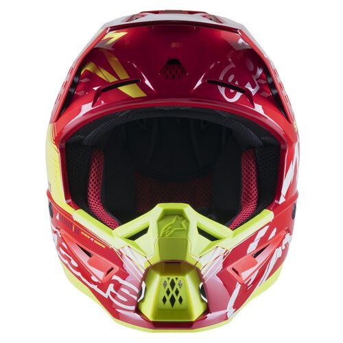 Casque Alpinestars S-M5 ACTION HELMET ECE rouge jaune fluo blanc 8306022-3325 PROMO CASQUE