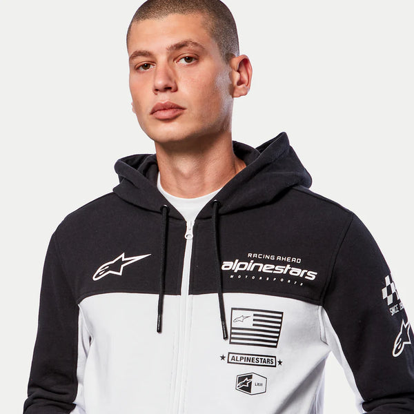 SWEAT-SHIRT ALPINESTARS H-BLOCK HOODIE BLACK WHITE 1213-51070 1020 PMO