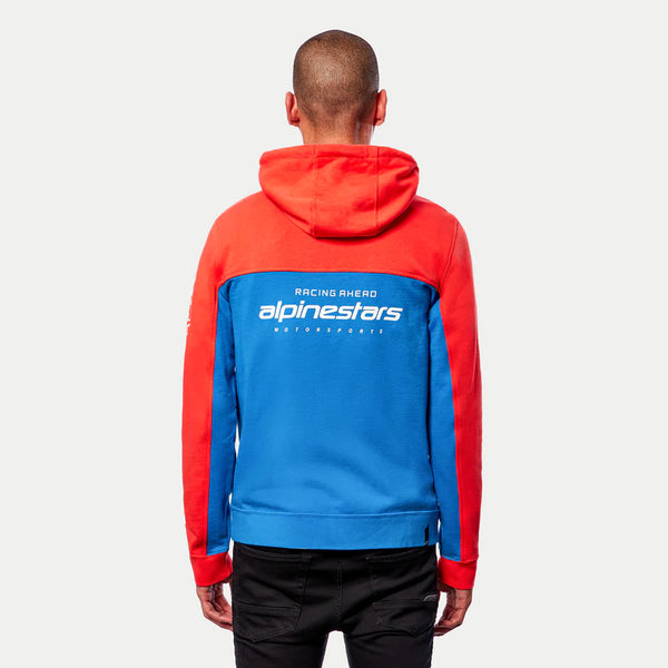 SWEAT-SHIRT ALPINESTARS H-BLOCK HOODIE WARM RED/BRIGHT BLUE 1213-51070 3171 PMO