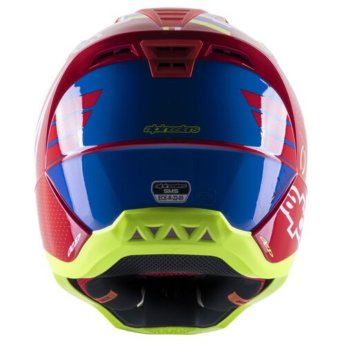 Casque Alpinestars S-M5 ACTION HELMET ECE rouge jaune fluo blanc 8306022-3325 PROMO CASQUE