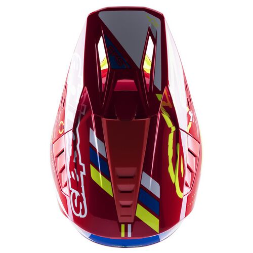 Casque Alpinestars S-M5 ACTION HELMET ECE rouge jaune fluo blanc 8306022-3325 PROMO CASQUE