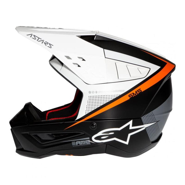 Casque Alpinestars S-M5 Rayon Helmet Ece Noir Blanc Orange