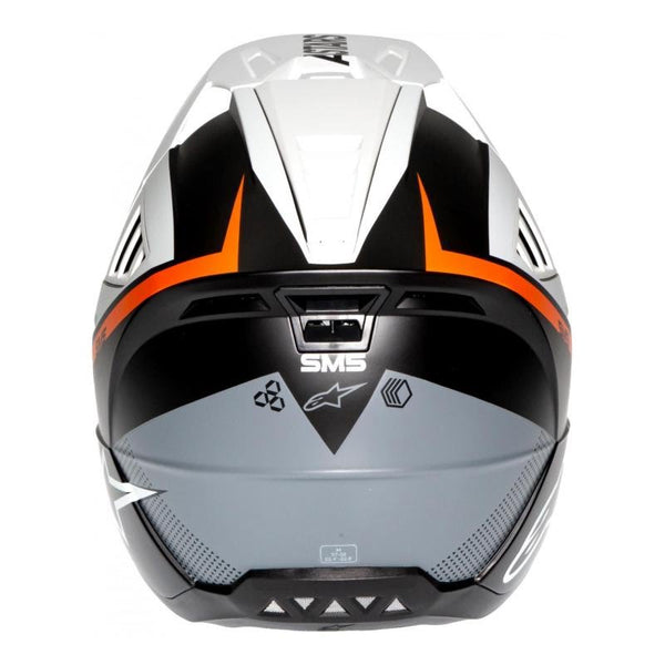 Casque Alpinestars S-M5 Rayon Helmet Ece Noir Blanc Orange