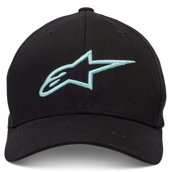 CASQUETTE ALPINESTARS AGELESS CURVE HAT BLACK LIGHT AQUA 1017-81010 1177