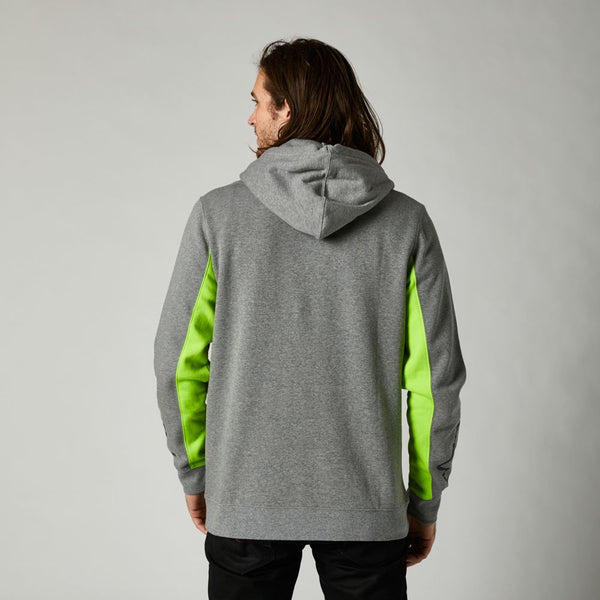 DESTOCKAGE Sweat-Shirt Fox Racing Merz Pullover Fleece Gris Jaune Fluo PMO